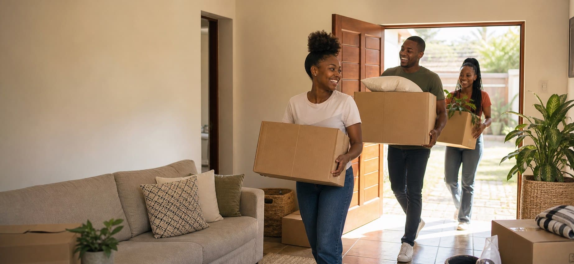 Roommates moving into a shared home